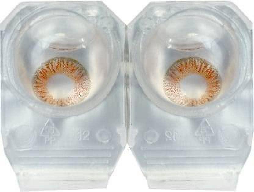 lxet Orange Monthly Color Contact Lenses (Zero Power) Monthly (0, Colored Contact Lenses, (GRIT-150