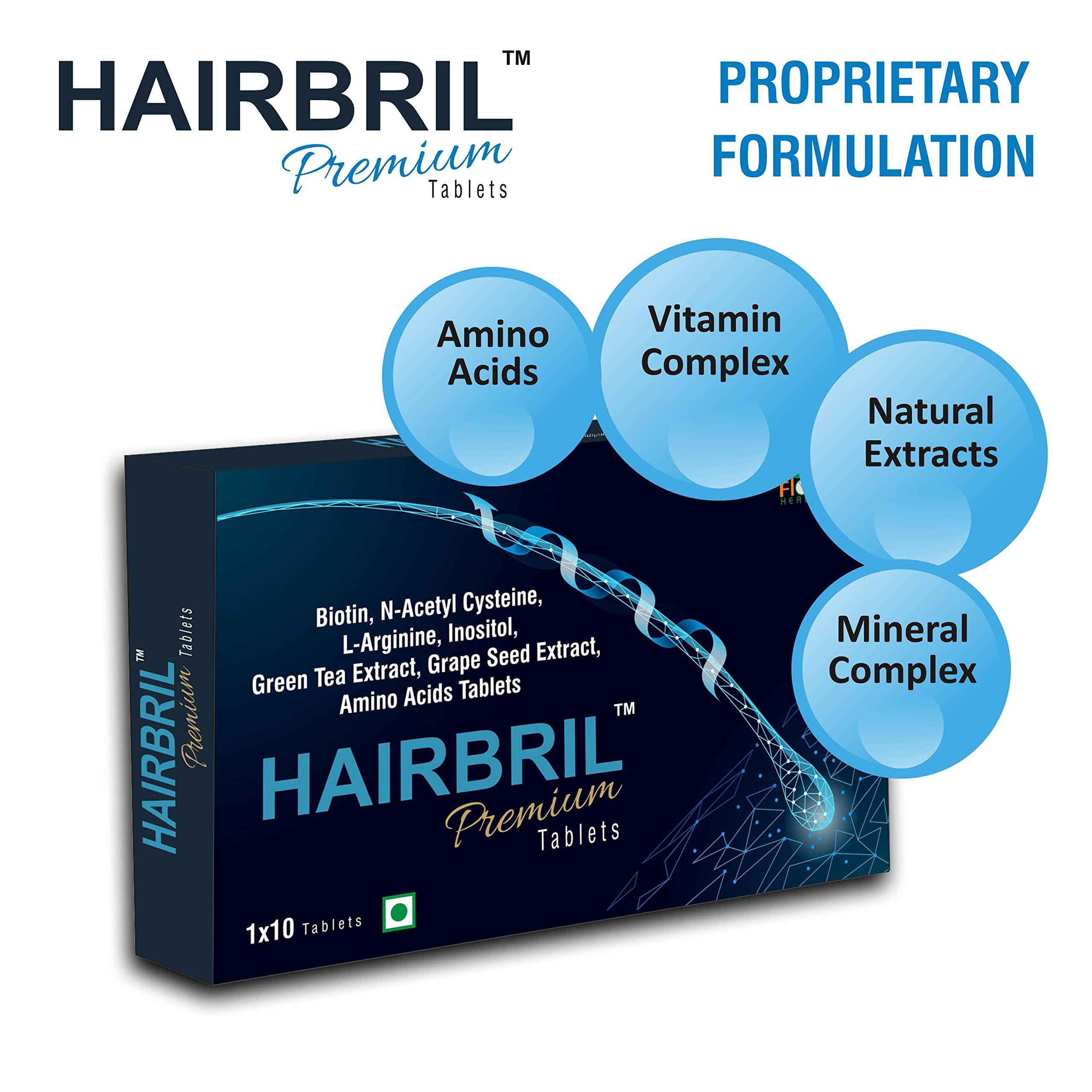 HAIRBRIL HAIRBRIL Healthy Hair Supplement 30 Tablets (Pack Of 3), 0.07 Kilograms