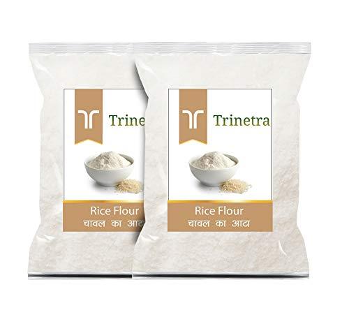 Trinetra Trinetra Rice Flour (Chawal Atta)| 500Gm Each (Pack Of 2)| COMBO OFFER| With High Fibre| Gluten Free, Dairy Free, Nut Free| For Cooking & Baking| Wheat Substitute