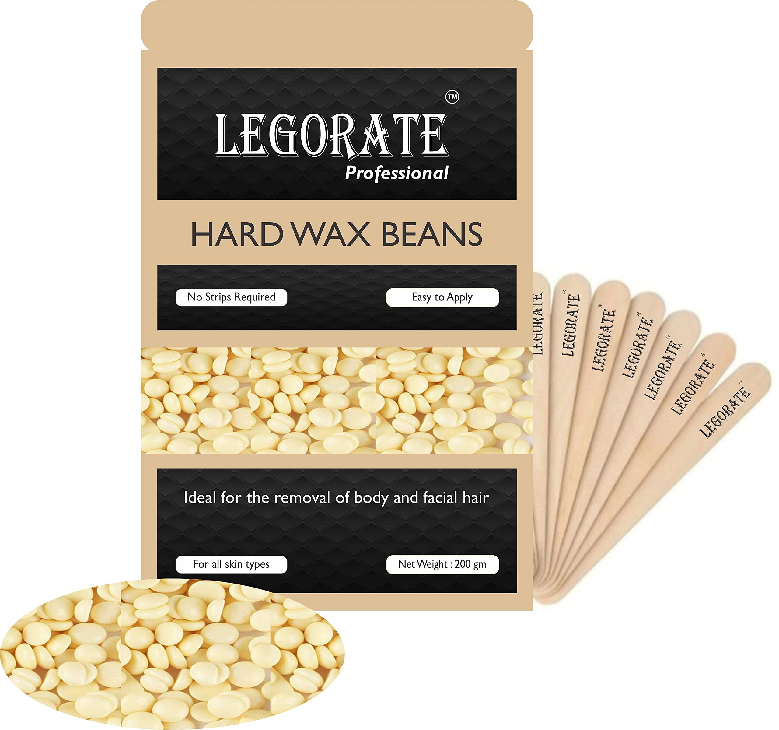 LEGORATE Legorate White Chocolate Hard Wax Beads All Purpose Painless Hair Removal Beans Stripless Bean Wax 200 GM