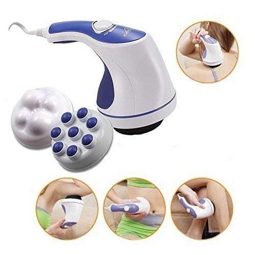 dxent Dxent Electric Handheld Relax Spin Tone Full Body Massager with 5 Massage Heads & variable speed settings for pain relief and relaxation