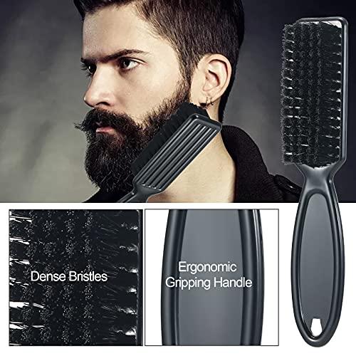 POOWE Beard Filler Pen & Beard Brush Male Mustache Shape Repair Effective Enhance Facial Hair Waterproof & SWEA roof Beard Pen Kit for Man(Black)-POOWE