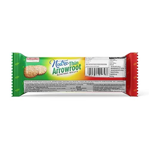 SOBISCO the taste of good health SOBISCO Nutro Thin Arrowroot Nutritious Biscuit - 0% Trans Fat & 0% Cholesterol 35gm (Pack of 48)
