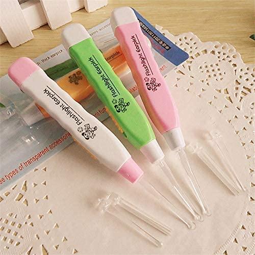 Nav Wings Earpick LED Flashlight Earpick for Ear Wax Remover and Cleaner Ear Cleaning Tools for Kids and Adults Baby Safe Luminous Visible Ear Spoon Safety Ear Cleaner Ear Pick