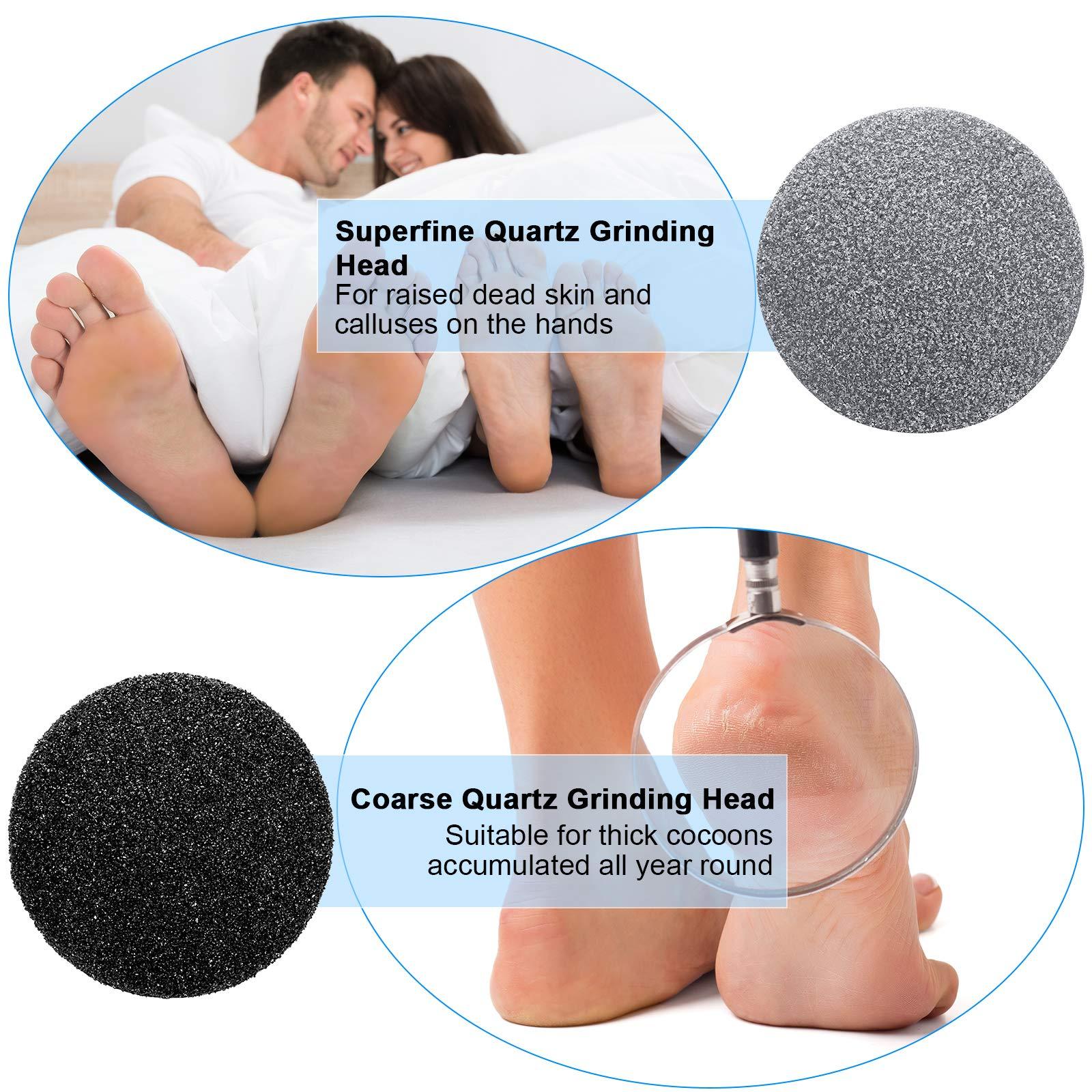 BBTO 20 Pieces Regular Coarse Replacement for Portable Electric Foot Grinder Foot File Callus Remover Electric Callus Remover Hard Skin Eliminator Grind Head for Cracked Heels Dead Skin