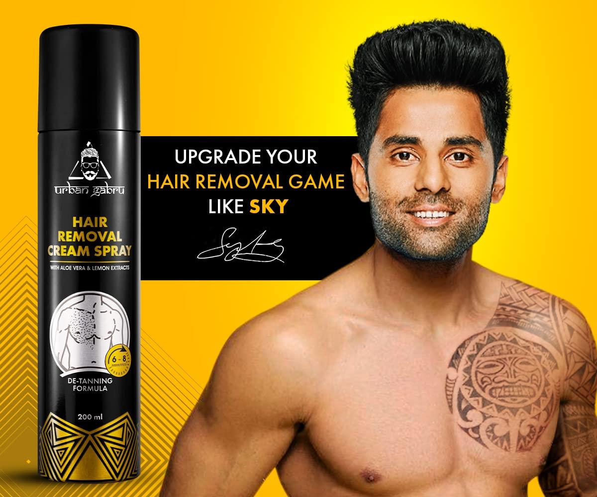 urbangabru urbangabru Men Hair Removal Cream Spray (200 Ml) + Acne Pimple Patch (72 Dots) - Body And Face Care Combo Kit, Pack of 1
