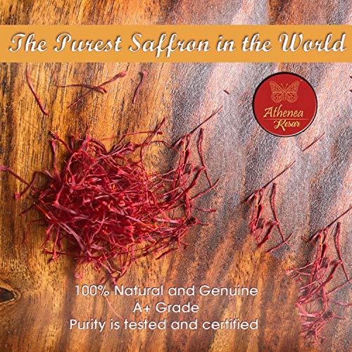 Athenea Athenea Kesar - Pure Saffron Threads from Afghanistan | A++ Grade | No Added Preservatives | Intense Aroma and Flavour | 1gm