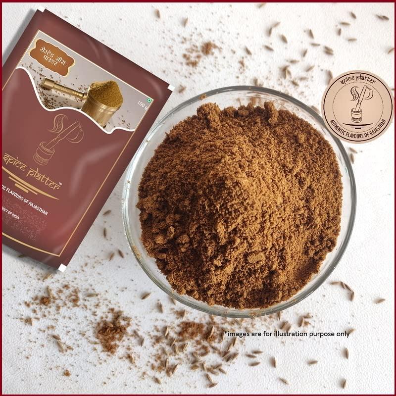 Spice Platter Spice Platter Bhuna Jeera Powder, Roasted Cumin Powder, Roasted Jeera Powder- Coarse Ground Pure Cumin Powder - 800g (400g * 2)