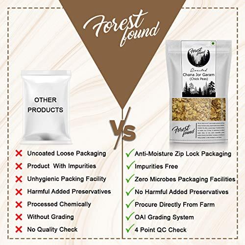 FOREST FOUND Forest Found Gluten Free Low Fat Black Chana JOR Garam Namkeen Snacks for Diet (900 Gram) | Made by Vacuum Roasted Technology, Healthy Gujarati Snack, No Salt and No Masala