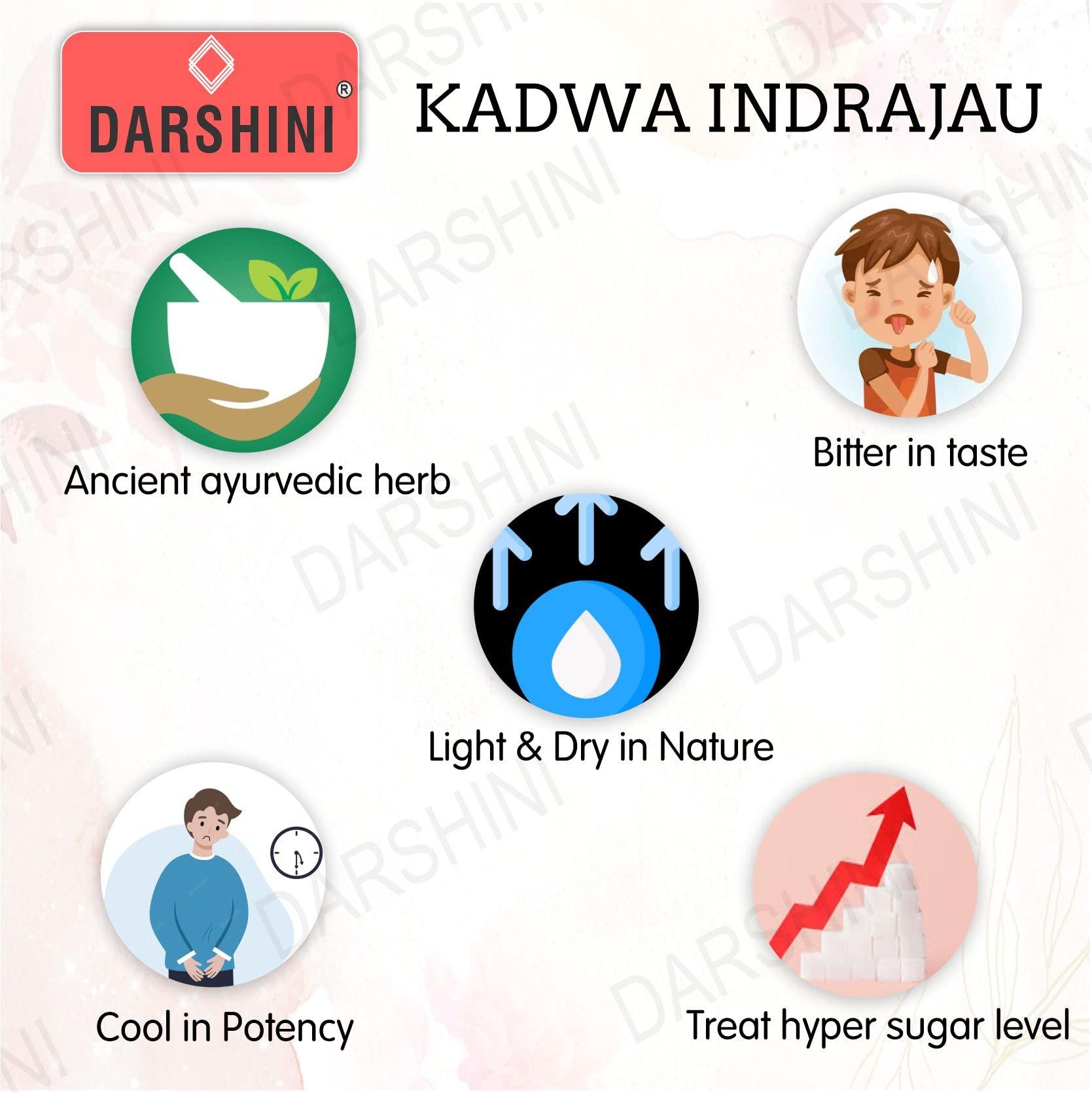 DARSHINI Darshini Indrajau Kadwa/Indrajao/Indrajav/Holarrhena Pubescens/Kutaja Seeds Powder, Pack of 2, 200gx2=400g