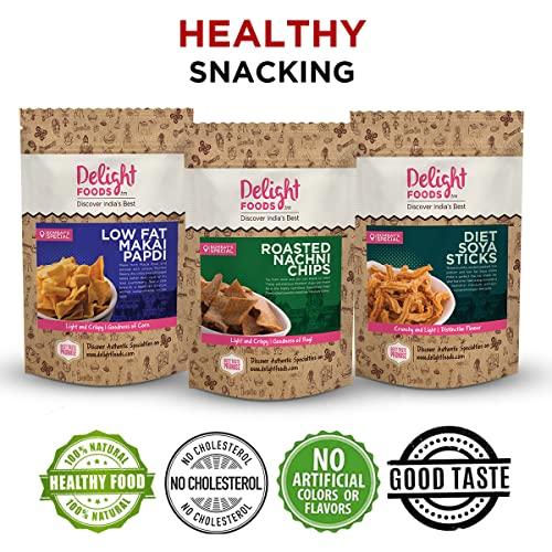 Delight Foods Delight Foods Low Fat Makai Papdi - Healthy Snacks (300g)