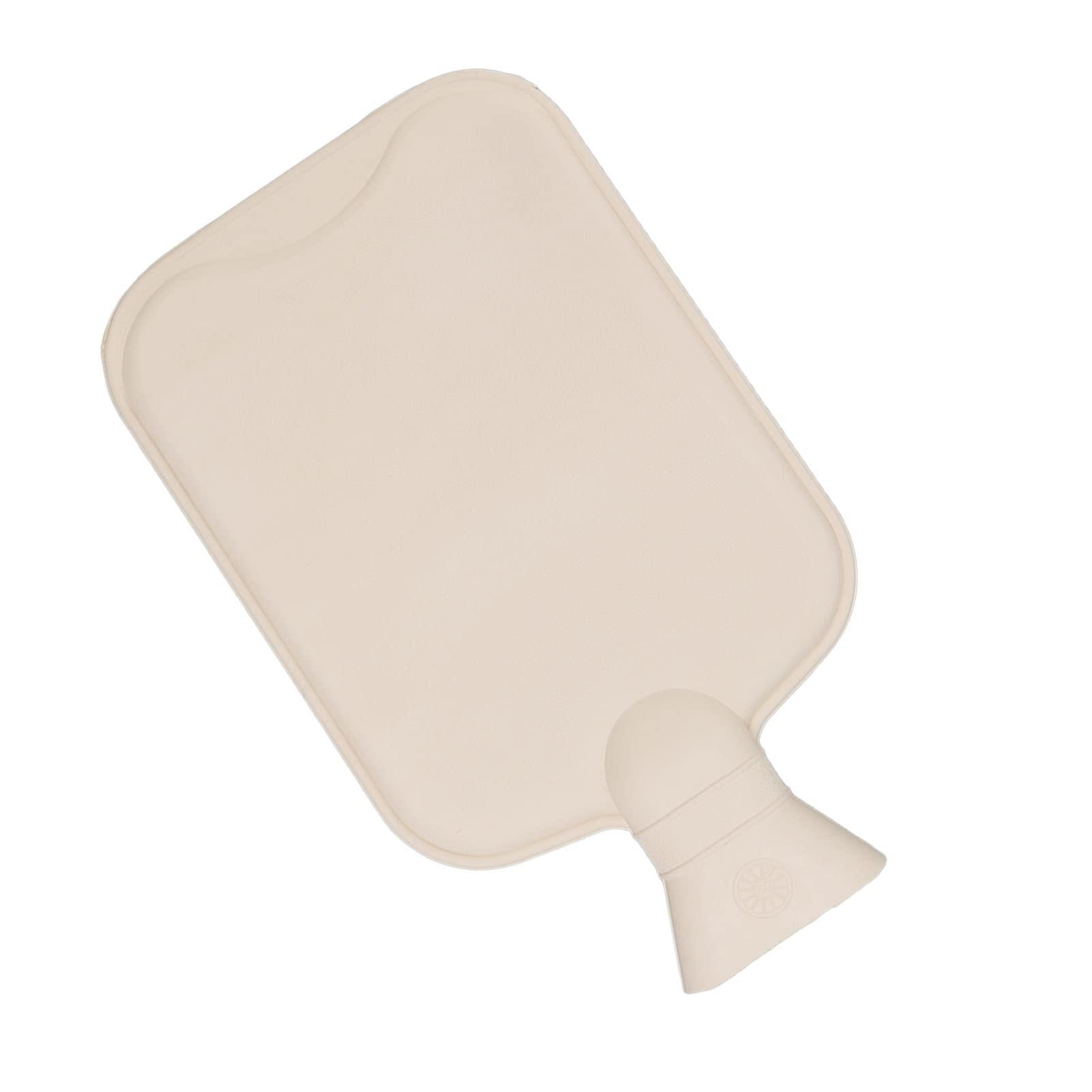 SoarUp Plush Hot Water Bag, 2000ml Hot Water Bottle Wide Water Inlet Rubber Wool for Neck (Black)