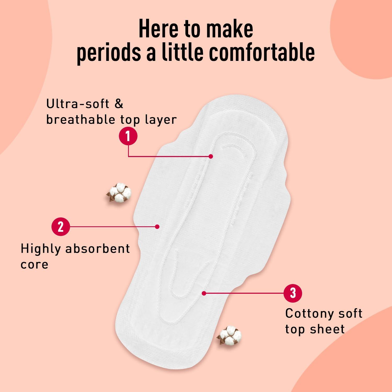 Sirona Sirona Max Sanitary Pads for Women | XL Plus (Pack of 4 Pads) | 100% Rash Free & Toxic-Free | Organic Cotton Sanitary Pad | Up to 0% Leakage, Comfortable & High Absorbency