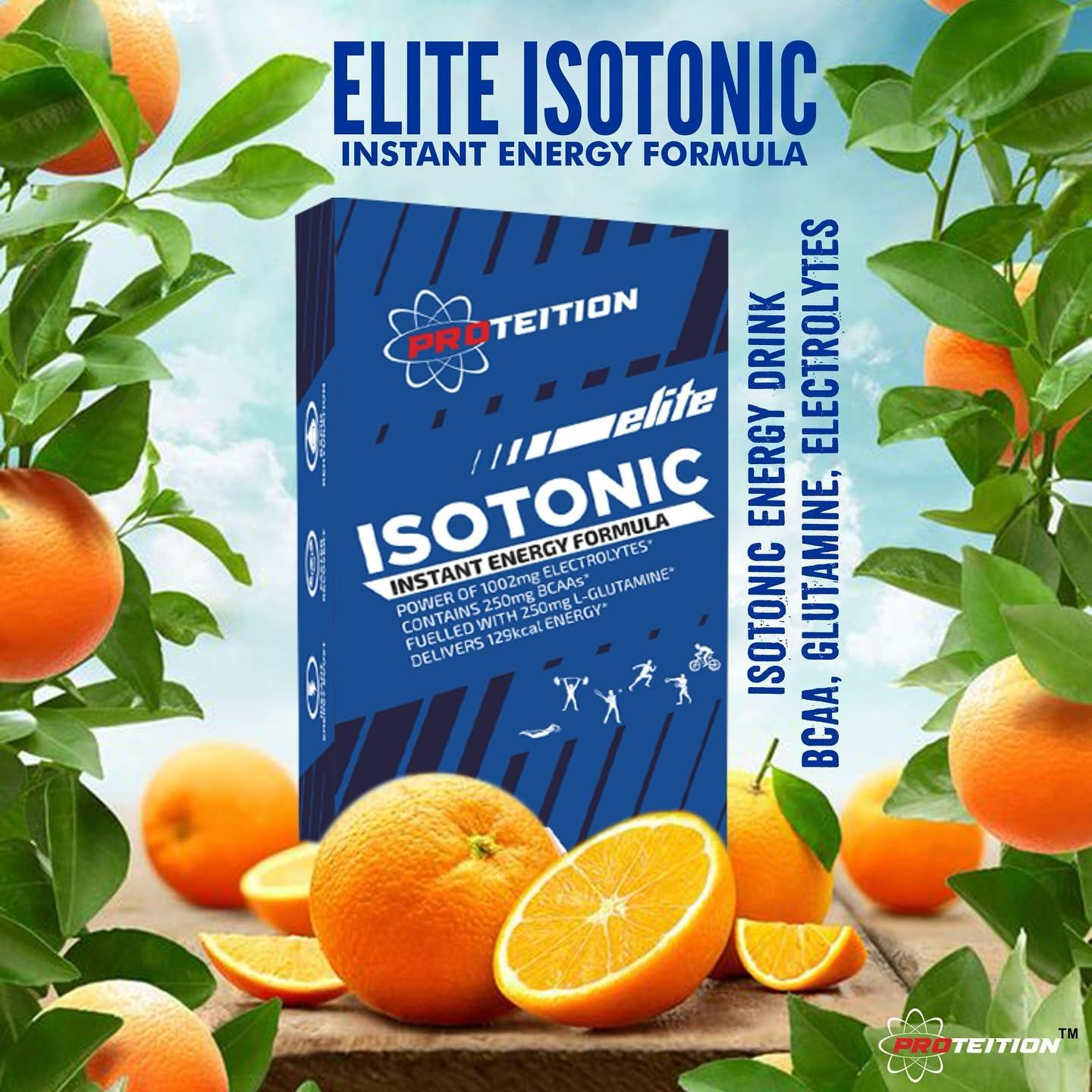 Proteition Proteition Elite Isotonic,Instant Energy Formula, Rapid Hydration, 250mg BCAA & L-Glutamine (2.2 Lbs, Orange)