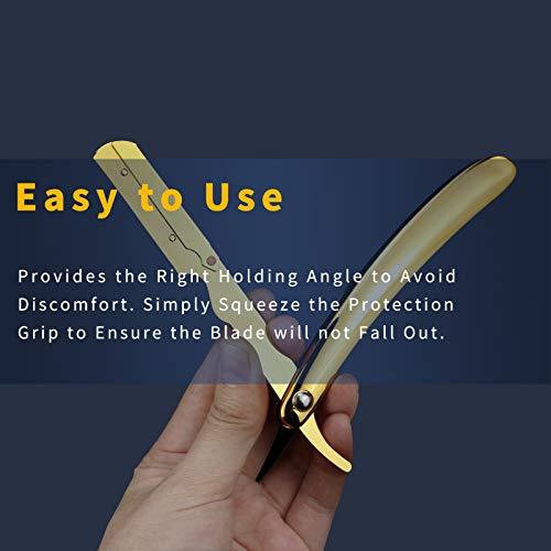 SENEMO Straight Edge Barber Razor Professional Premium Wooden Salon Folding Men's Manual Shaver Cut Throat Shavette