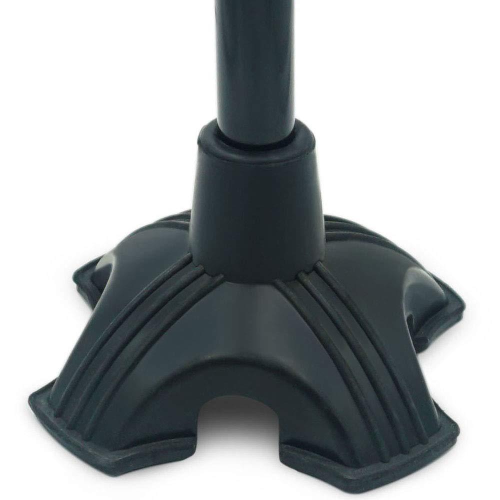 YAMTHR YAMTHR Cane Tip with Quad Support Rubber Foot for Walking Canes 3/4 Inch Shaft, Self-Standing, Anti-Slip Stable Four Point Cane Tip Universal 4 Leg Attachment for Walking Stick (Quad Cane Tip)