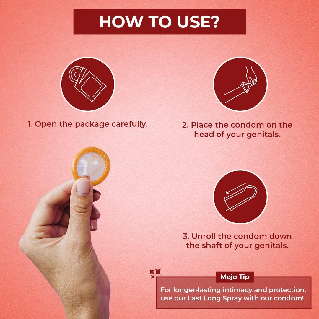 Mojocare Mojocare Excites Ultra Thin Chocolate Flavoured Condoms - 10 Sheets | Ultra Thin for Natural Feel & Extra Comfort | Extra Lubrication | Chocolate Flavor | 100% Natural Rubber Latex | Pack Of 2