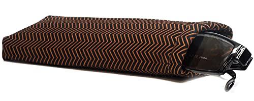 Calabria Calabria 762 Neck Hanging Reading Glasses, Black With Orange Stripes, Medium