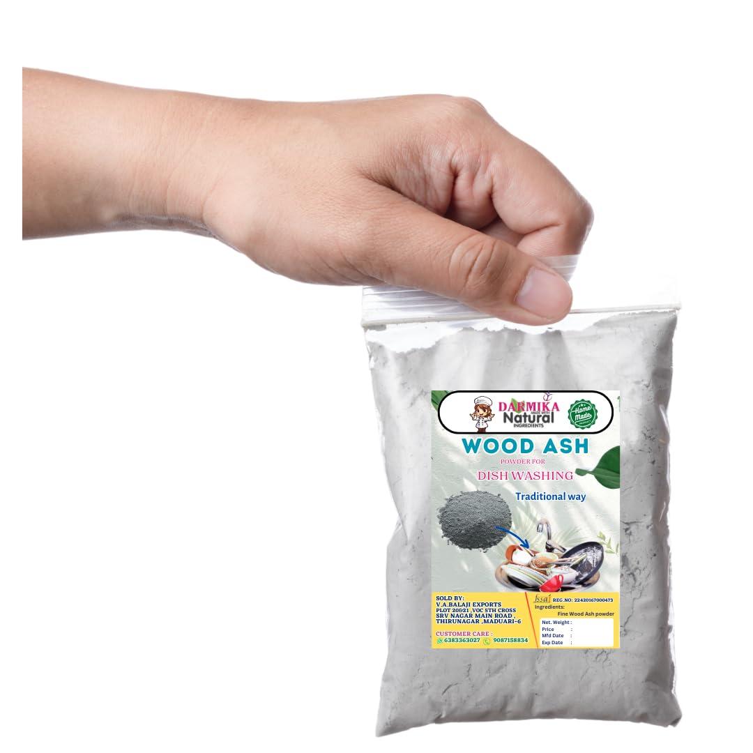 DARMIKA DARMIKA Natural & Organic Wood Ash Powder for Dish Washing | Natural Utensils Cleaning Ash for Home (450 gsm)