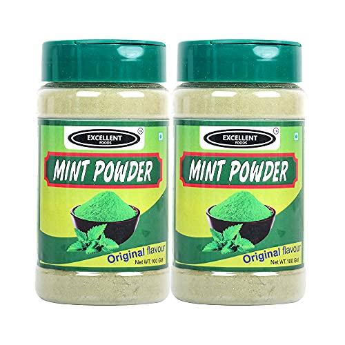 EXCELLENT FOODS EXCELLENT FOODS - Dry Mint Leaves Powder (Pudina) 75g x 2 Pack (150g)