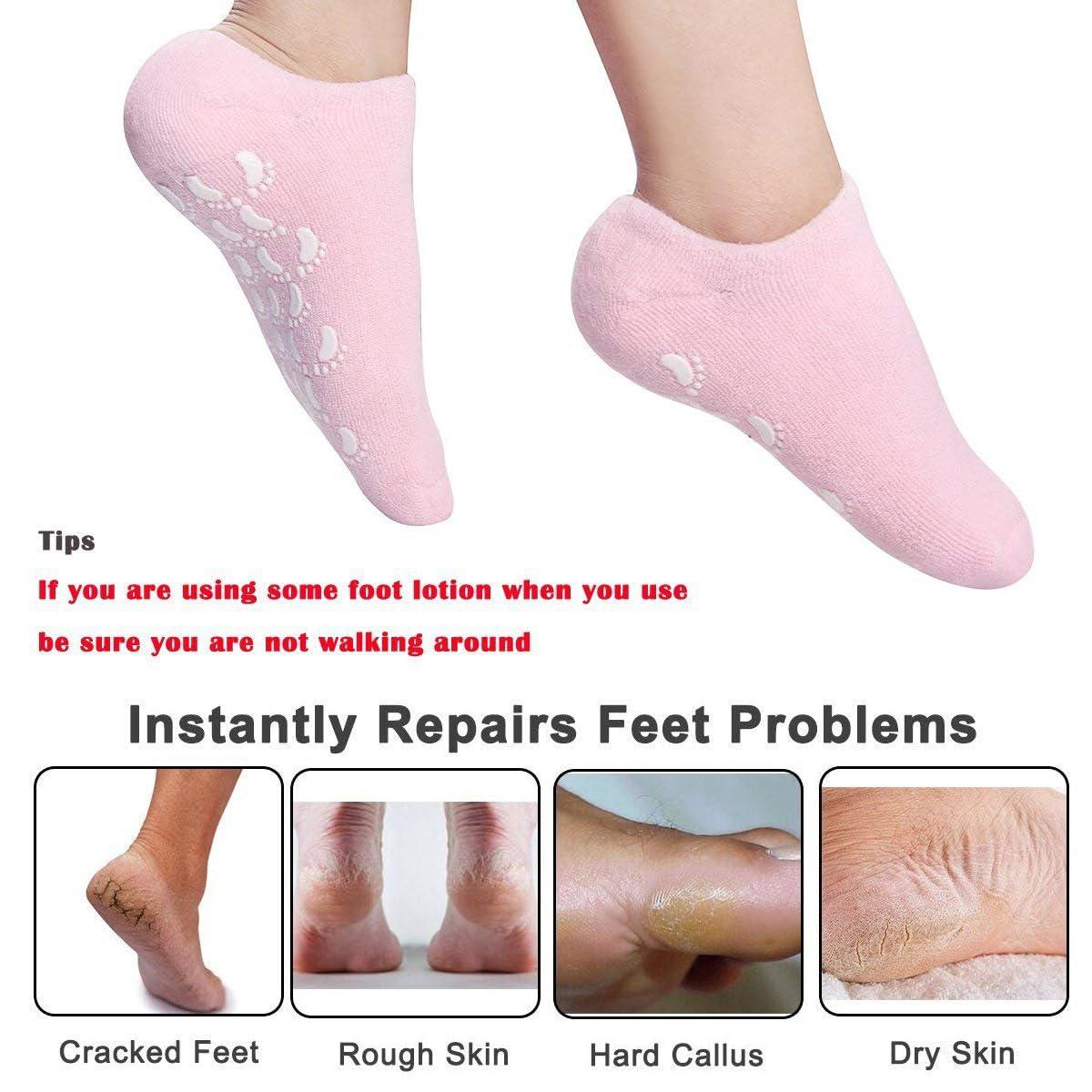 GOLDINKS GOLDINKS moisturising spa gel socks (gel inside) For Dry Hard Cracked Heels Repair, reduces cracked heels, washable & reusable Foot Protector Pain Relief Foot Care Support one size fits all