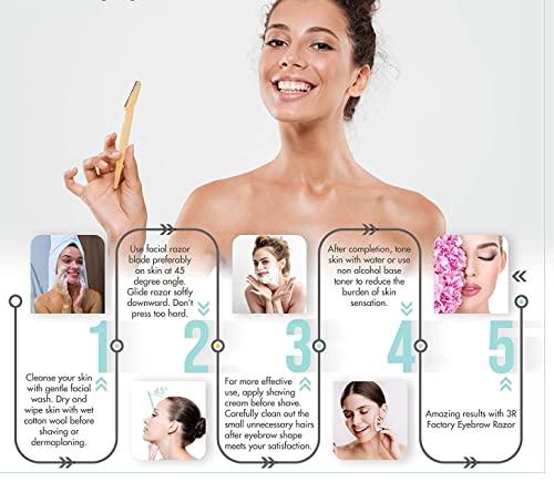 Tifurko Tifurko Face Razor Eyebrow Razor Facial Razor Painless Hair Remover Small Hair Trimmer Multipurpose Shaver Fine Hair Cutter Sharp Edge Razor Skin Friendly for Men & Women(pack of 3)