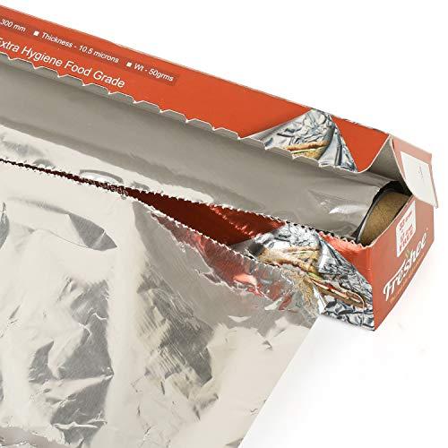 Freshee Freshee 50gm Aluminium Silver Kitchen Foil Roll Paper Pack of 3, 11 Micron Thick, Food wrap, Disposable, Food Parcel, Fresh Food
