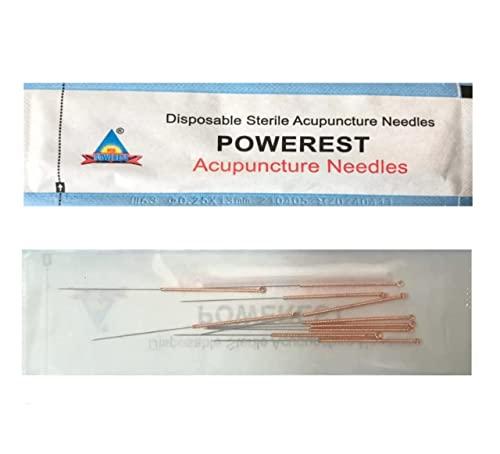 SINAGAR SINAGAR PCS-PINPAI ACUPUNCTURE COPPER NEEDLE - 10 NEEDLE 1 TUBE ( PACK OF 100 NEEDLE ) (0.25 X 13 MM ( 0.5 CHUN )) (0.25 X 40 MM ( 1.5 CHUN ))