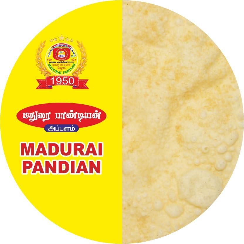 Madurai Pandian Madurai Pandian Plain Flavor South Indian Papad - Pack of 4 x 100gm (400 gm)