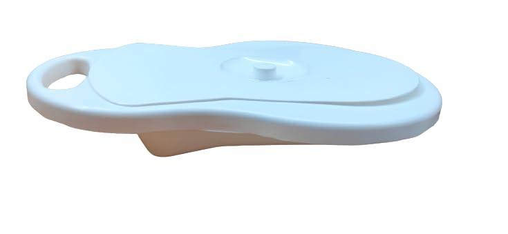 Jetflon Jetflon Bedpans for Elderly Men and Women, Bedpan Heavy Duty Smoothed Countoured for Bed-Bound Patient,Plastic Bed pan for Medical Centers and Home Use White (Pack of 1)