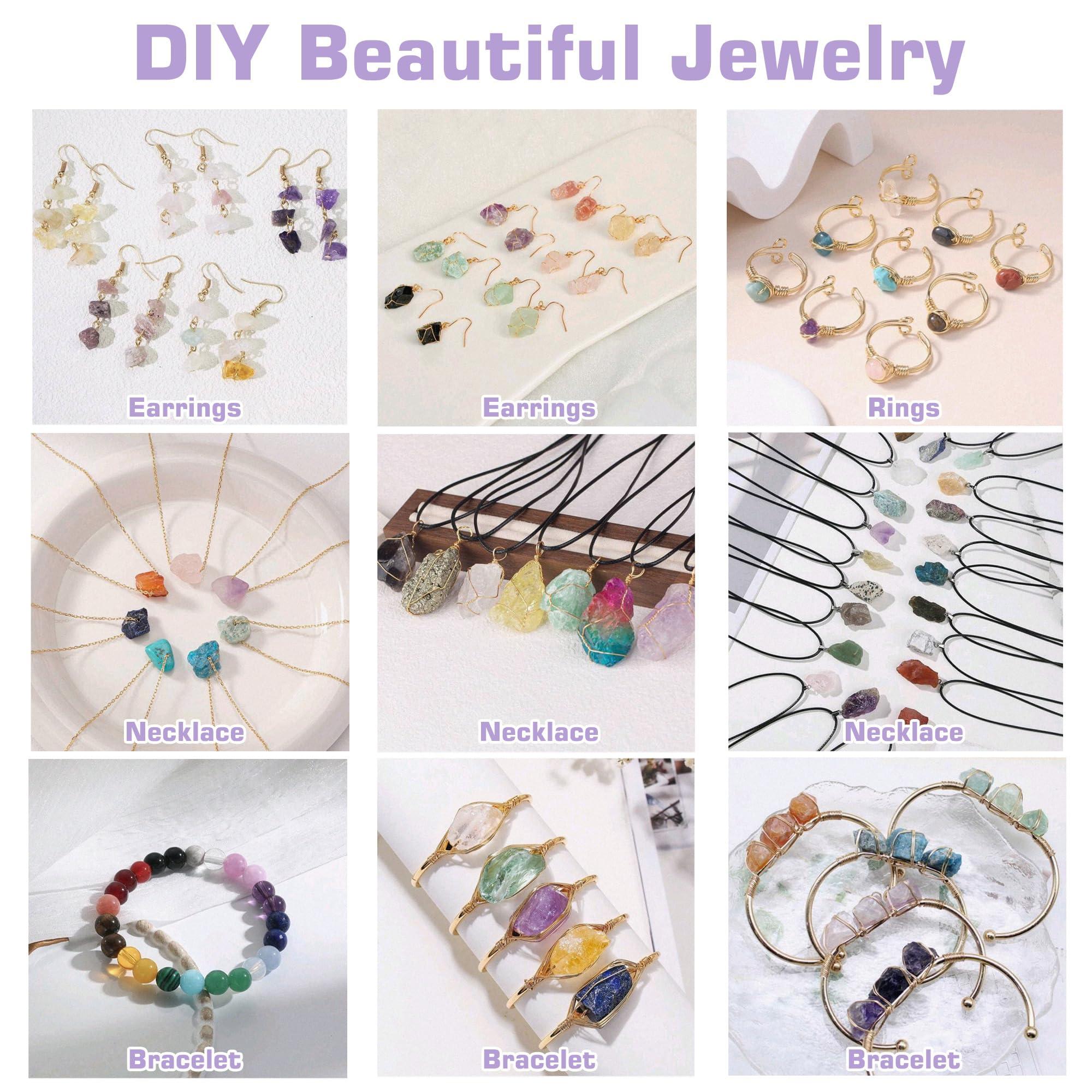 UFEEL UFEEL 3 LB Bulk Rough Stone Mix Large 1\" Natural Raw Crystals for Tumbling Cabbing Polishing Wire Wrapping