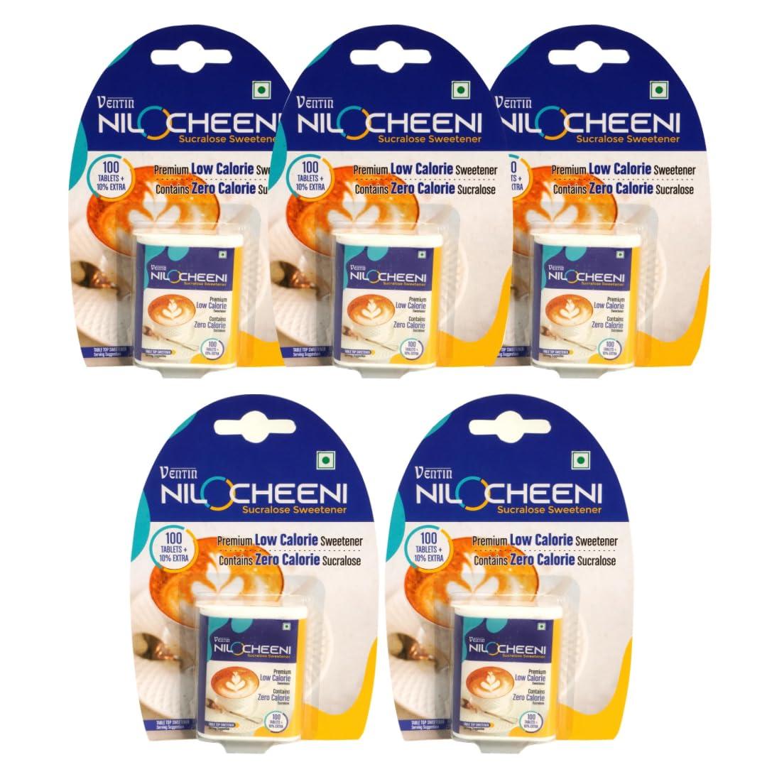 NiloCheeni NiloCheeni Sucralose Sweetener Tablets | Sugar Free | Zero Calorie | Diabetic Friendly | Vegan & Keto Friendly | 100% Safe | (110 Tablets - Pack of 5)