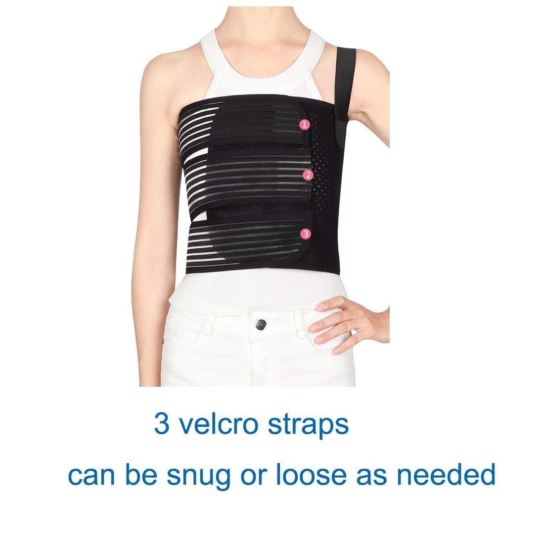 Solmyr Solmyr Rib Brace Broken Rib Belt, Rib Support Brace for Men and Women, Breathable Chest Wrap Belt for Sore or Bruised Ribs Support, Sternum Injuries, Dislocated Ribs Protection, Pulled Muscle Pain
