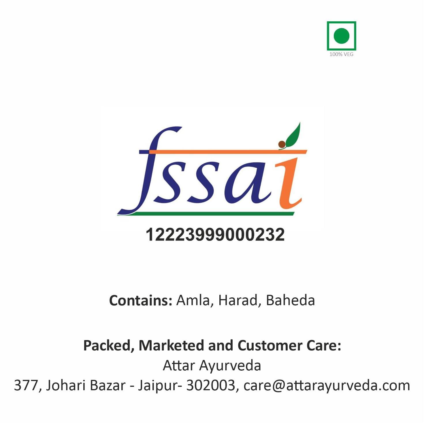 ATTAR AYURVEDA Attar Ayurveda Triphala Churan Powder (Ratio 1:2:4) - 700 grams