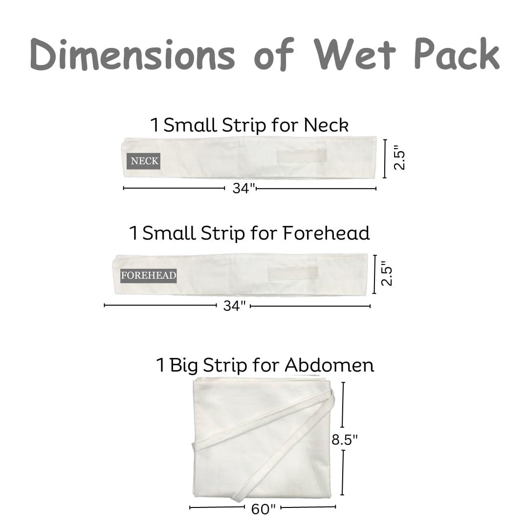 MANUSHYA LIFE MANUSHYA LIFE Combo of Wet Pack cotton patti with Velcro closure and Enema Kit 600 ML for Detox Home Use | Satvic Lifestyle | Body Detox