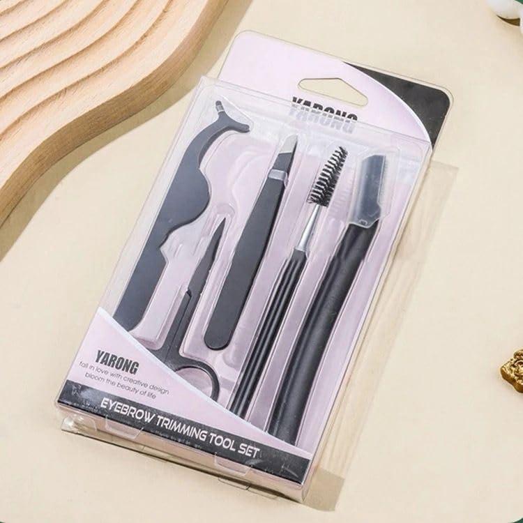 COSLUXE COSLUXE 5 Pcs Eyebrow Trimming Kit Eyebrow Grooming Set with Tweezers Scissors Eyebrow Razor and Eyelash Applicator for Women and Men