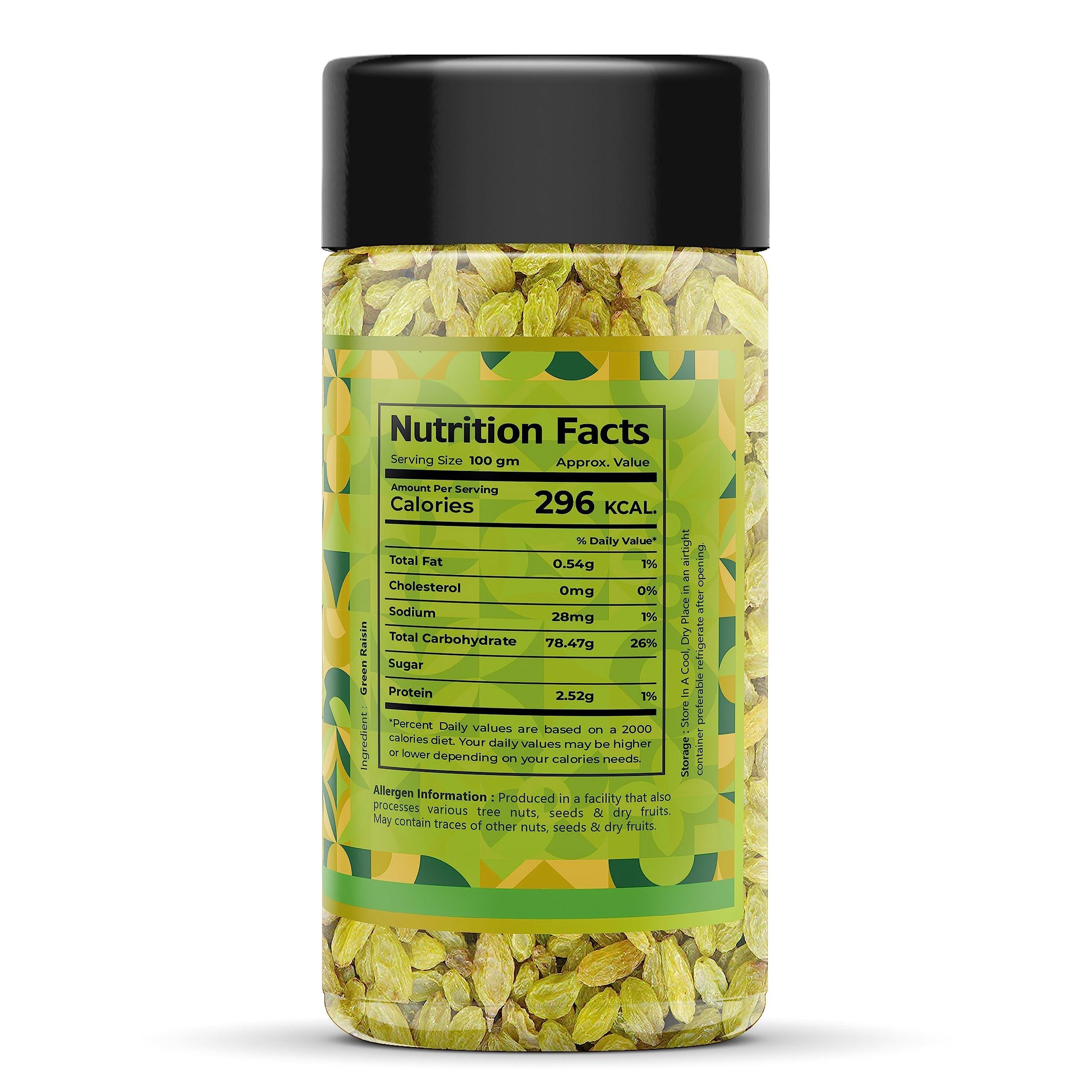 HAVOC NUTS HAVOC NUTS Green Raisins|Green Kishmish|Dried Kishmish 250 Grams
