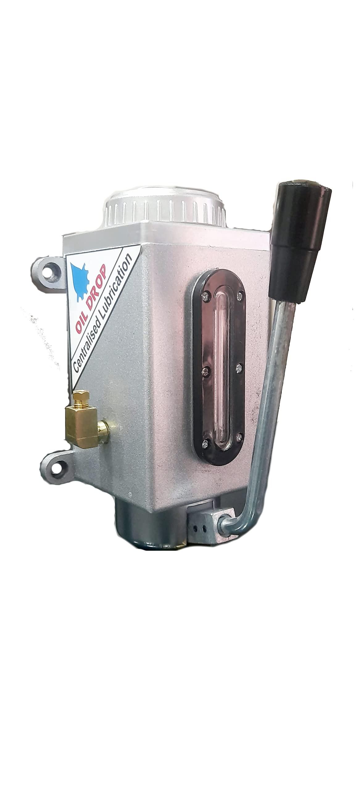 Generic Y-8 Lubricating Manual Oil Pump Hand Lubrication 0.5L CNC 6mm Double Outlet Port OIL Drop