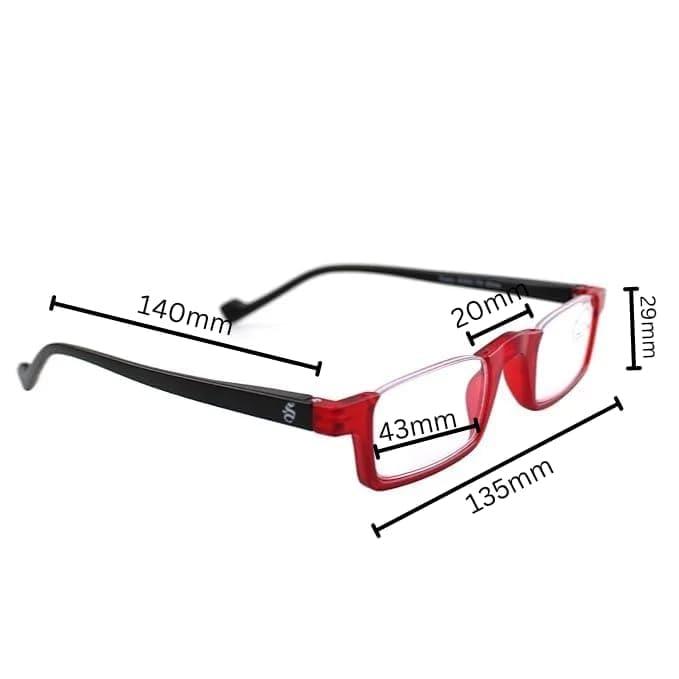 ESPERTO READERS ESPERTO READERS Roady Reading Glasses With Blue Cut Lens For Men & Women in Combo Pack +1.00 To +3.00 Power (Blue & Red Color) (+1.00)