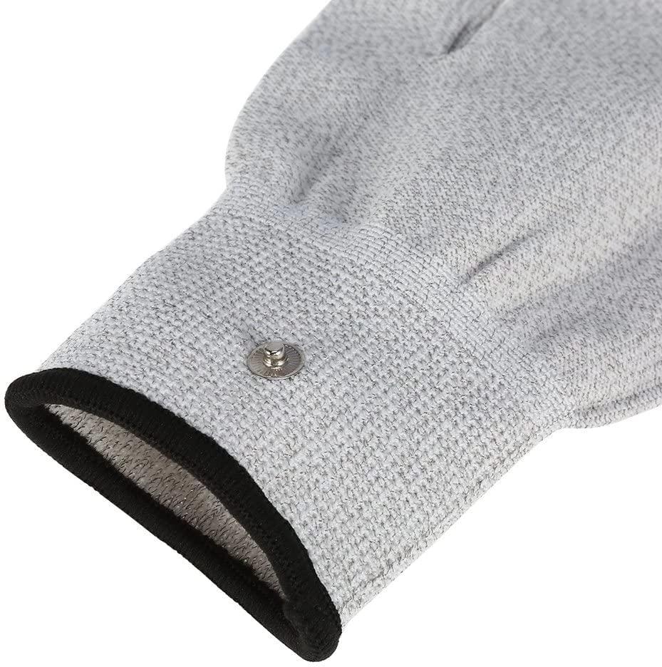 Generic Generic Conductive Silver Fiber Gloves Kneepads EMS Electric Massage Therapy Socks Cable Electrode Pads for Digital Massager