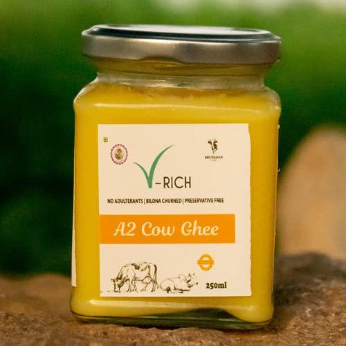 V-Rich A2 Desi Cow Ghee (250ml)
