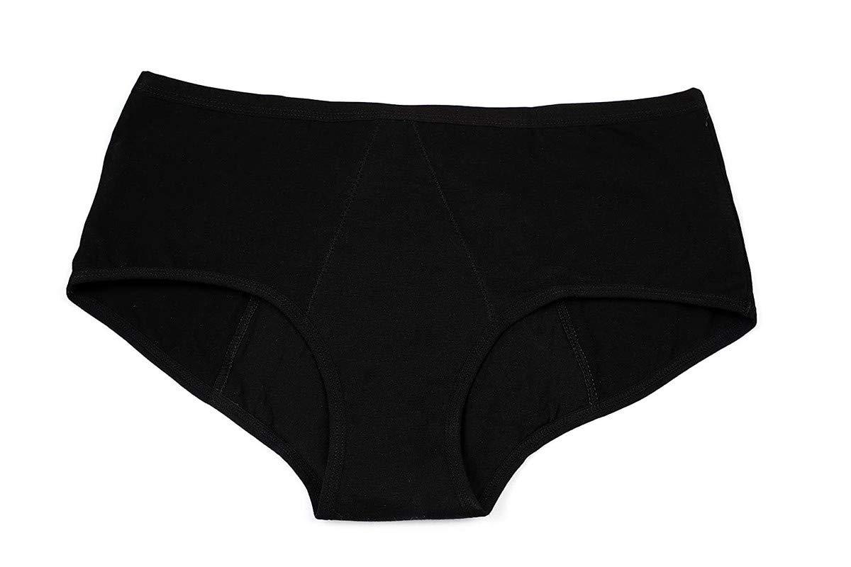 HEALTHFAB ; The Fabulous You HEALTHFAB ; The Fabulous You Cotton Blend Gopadfree Heavy Period Panty Hipster Leak Proof Underwear for Medium to Heavy Flow,Reusable for 2 Years Without Pads (Black,S),Pack of 1,Women