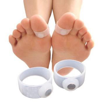 NavaFresh Basics Silicon Foot Massage Ring Keep Fit Slimming Weight Loss Magnetic Toe Ring- 2Pcs