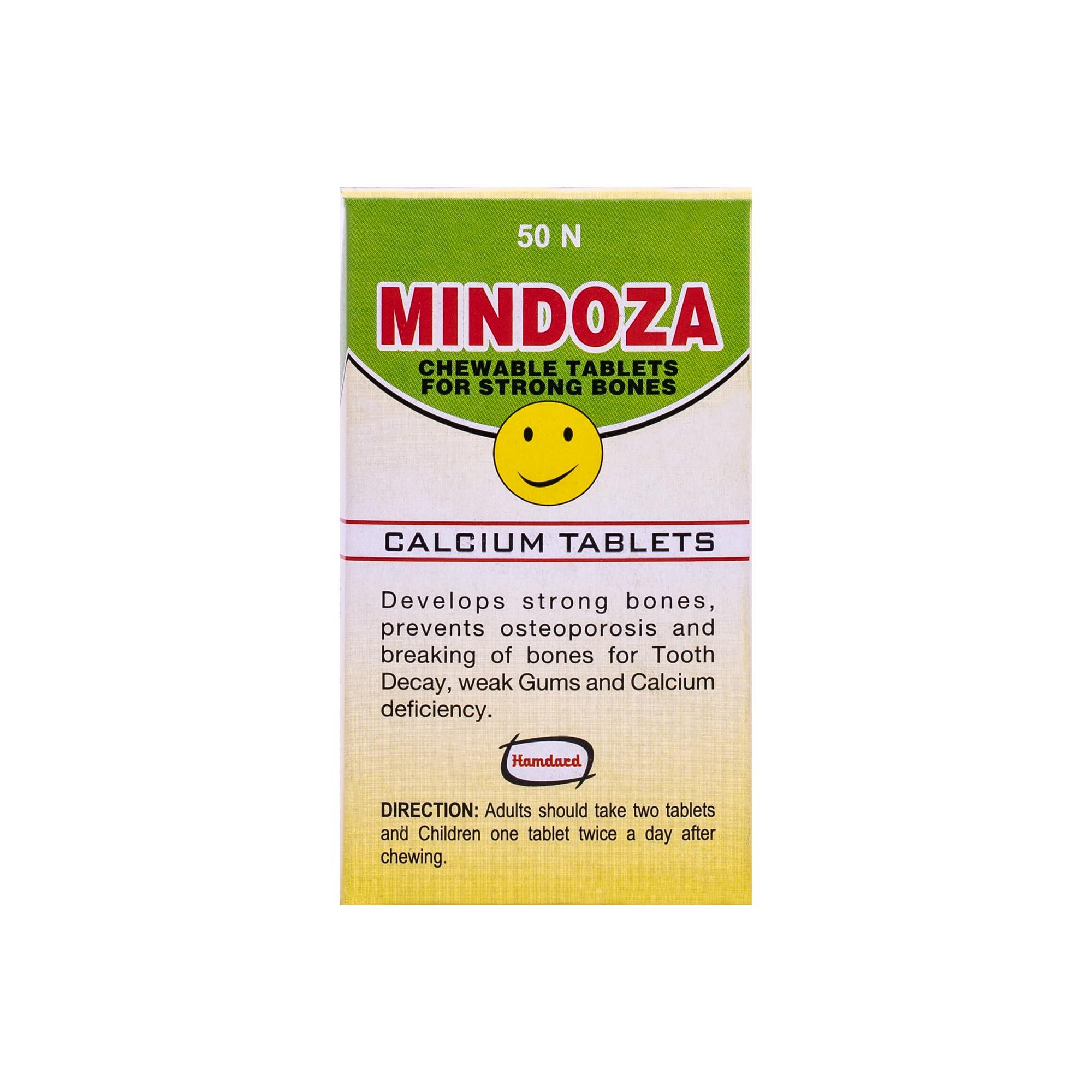 Hamdard Hamdard Mindoza Herbal Remedy | 50 Tablets | Supports Calcium Levels | Manages Oral Health | Promotes Healthy Teeth and Gums | Helps Strengthen Bones | All-natural | Pack Of 2