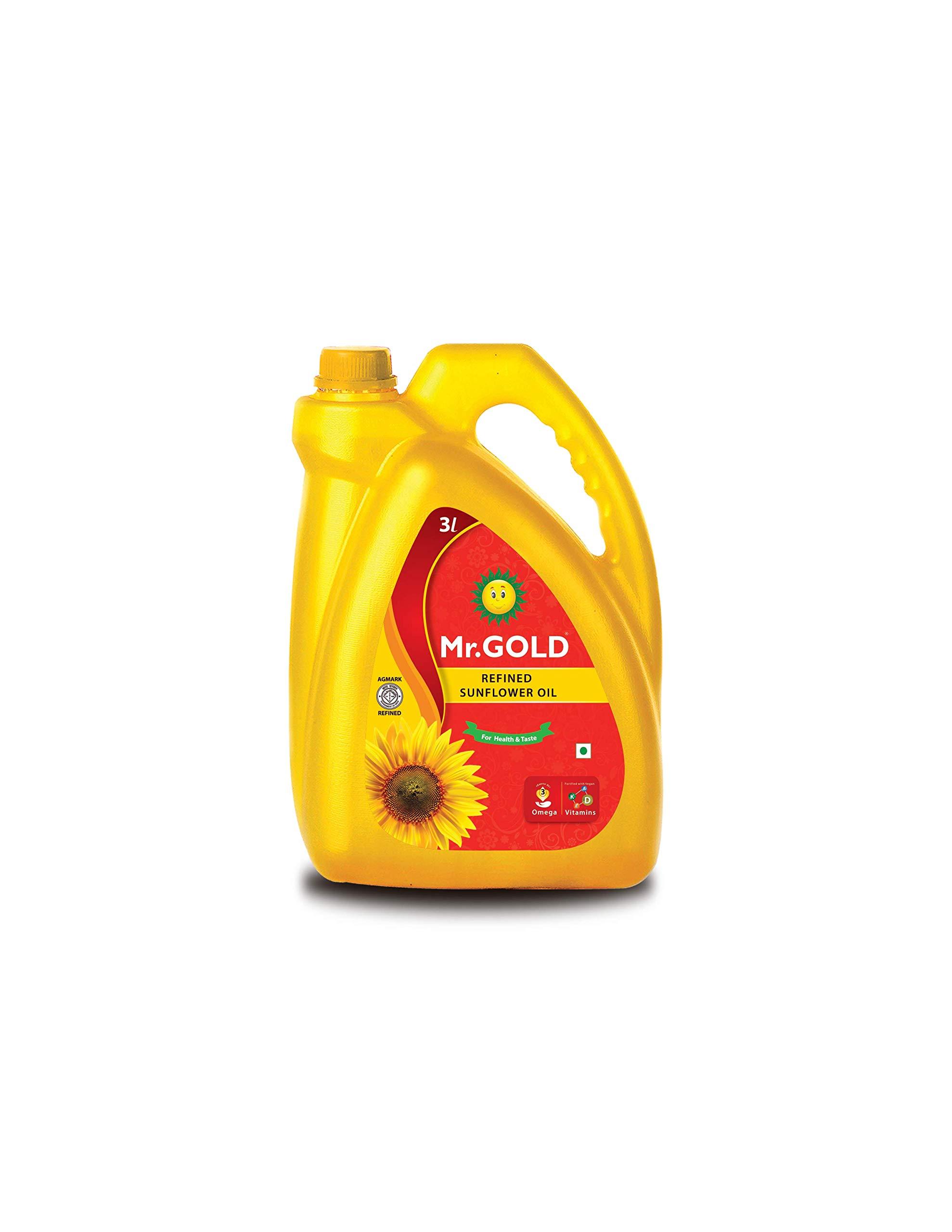 MR. GOLD Mr. Gold Refined Sunflower Oil Can, 3L