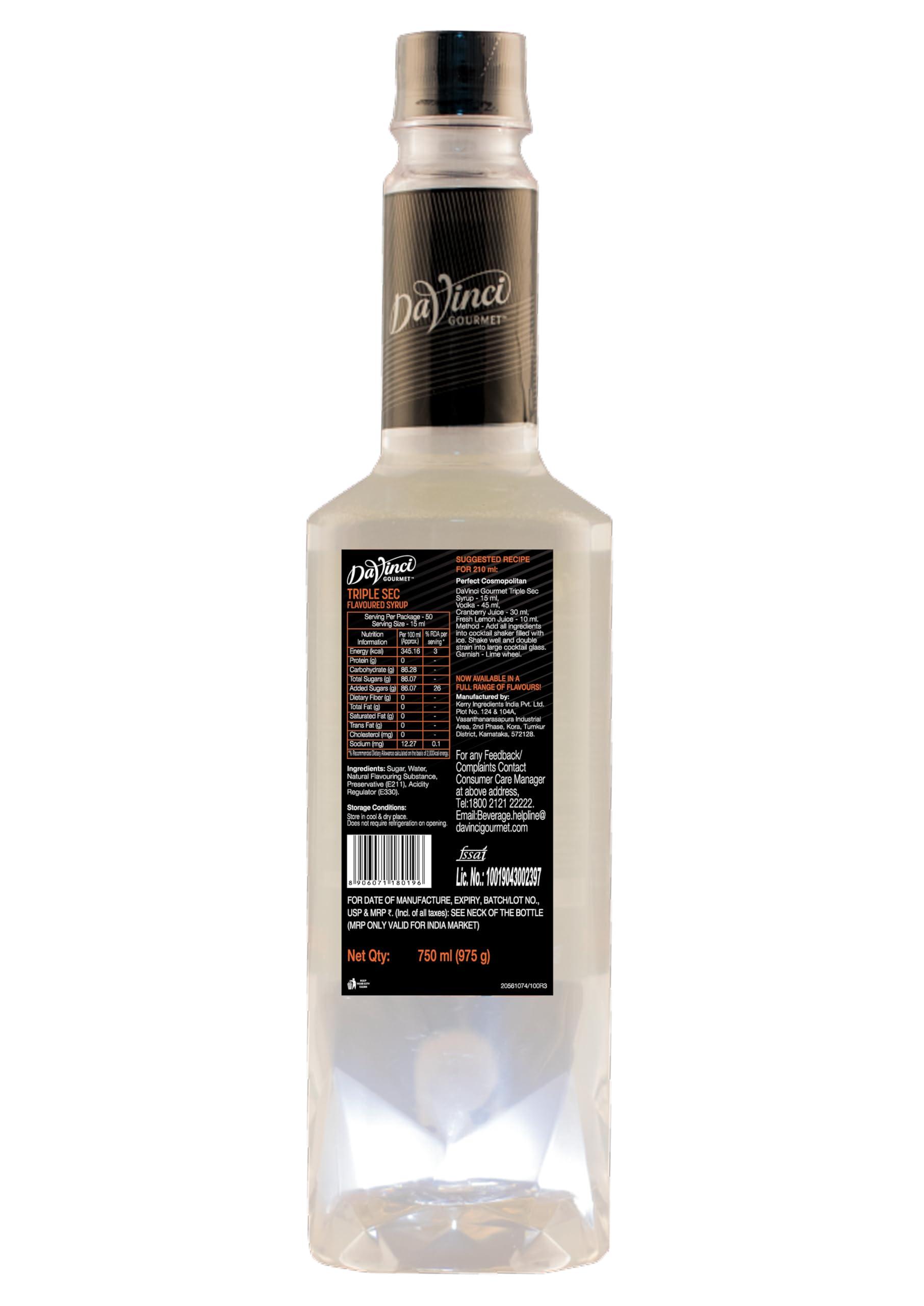 DaVinci Gourmet DaVinci Gourmet Triple Sec Flavoured Syrup 750 ML