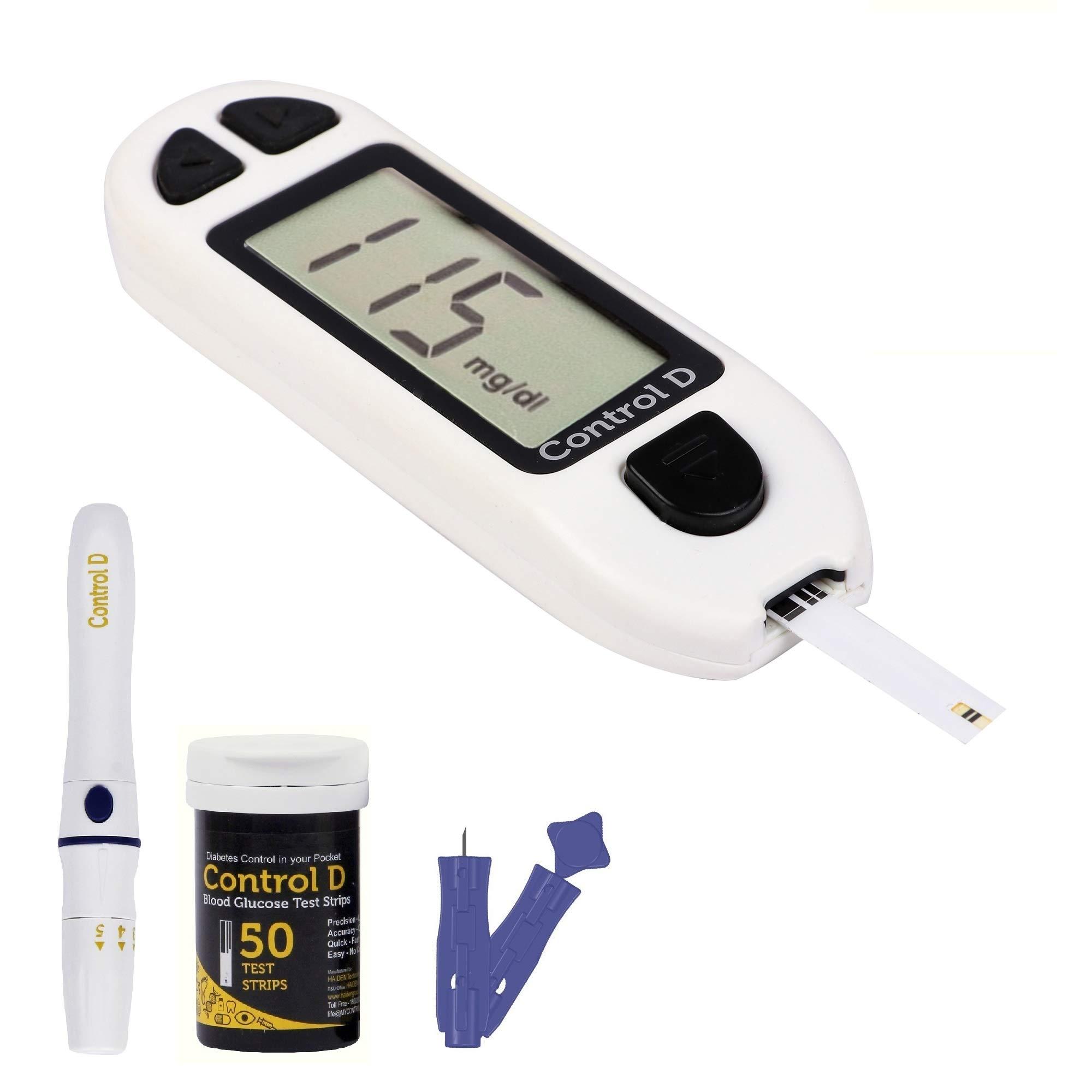 Control D Control D White 50 Strips & Glucometer