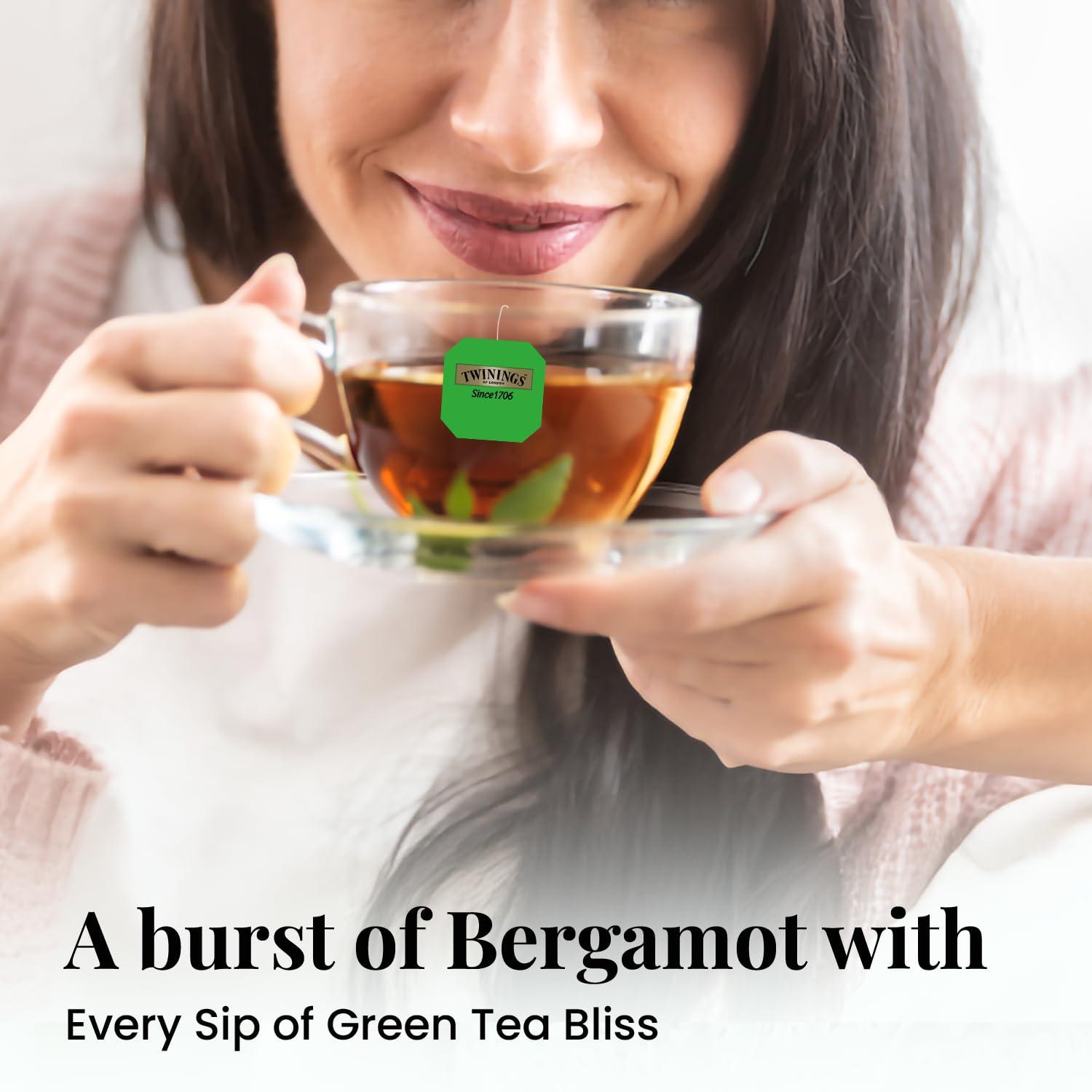 Twinings Twinings Green Tea Earl Grey, 25 Teabags, Green Tea, Delicate Citrus, Bright & Perky