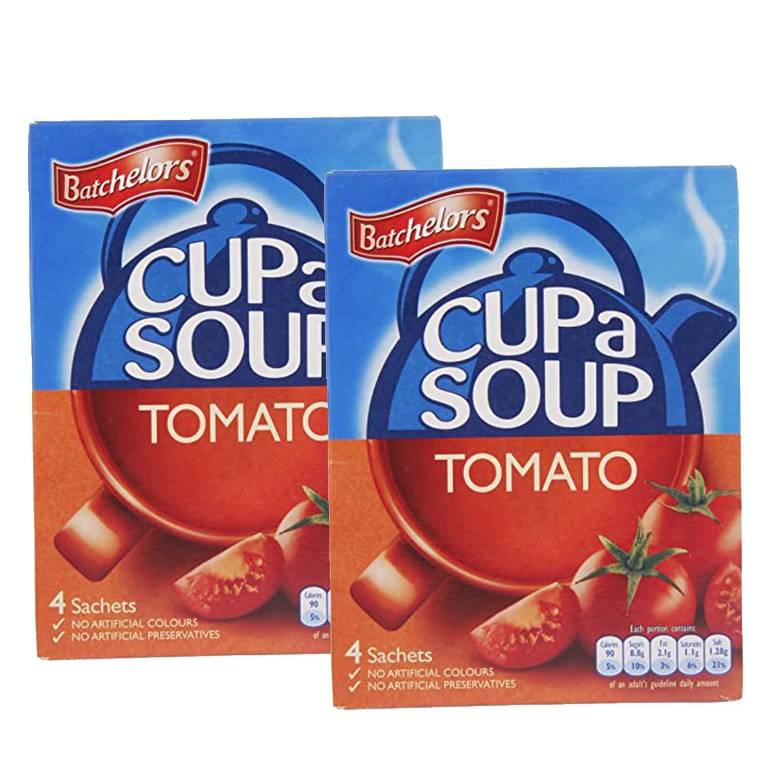 Batchelor's Batchelor's Cup A Soup 4 Sachets - Tomato - 2 Pack, 2 x 93 g