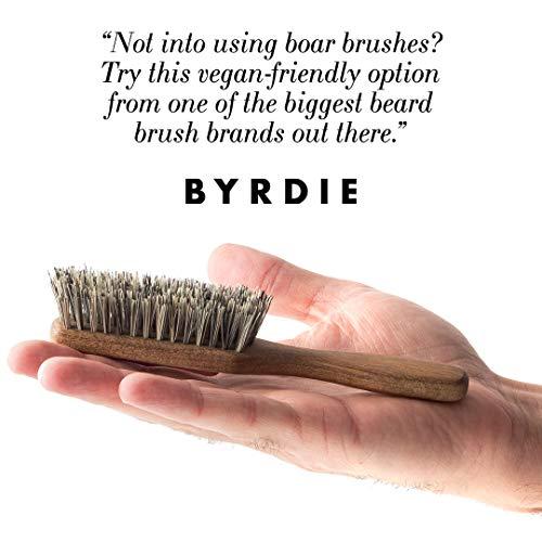 ZilberHaar ZilberHaar Vegan Regular Beard Brush - Stiff Vegetal Bristles - Mexican Tampico Fibers and Deluxe Walnut Wood - Animal-Free - Made in Germany